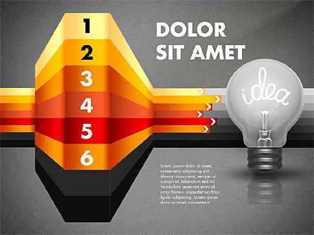 アイデアのオプションと段階, スライド 14, 02821, 段階図 — PoweredTemplate.com