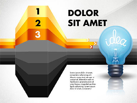 Pilihan Dan Tahapan Ide, Slide 3, 02821, Diagram Panggung — PoweredTemplate.com