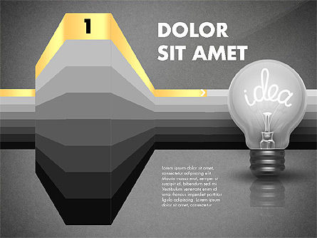 アイデアのオプションと段階, スライド 9, 02821, 段階図 — PoweredTemplate.com