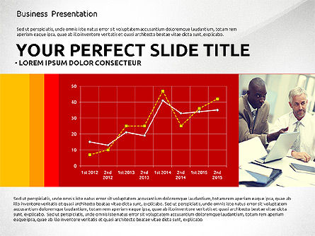 Résultats de l'entreprise avec diagrammes basés sur les données, Diapositive 7, 02822, Schémas, graphiques de données — PoweredTemplate.com