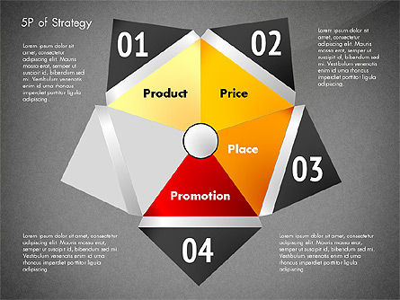 Cinq ps pour stratégie, Diapositive 12, 02823, Modèles commerciaux — PoweredTemplate.com