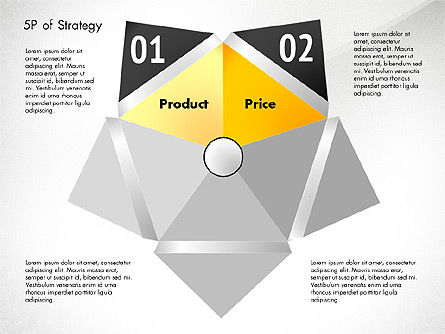 Cinq ps pour stratégie, Diapositive 2, 02823, Modèles commerciaux — PoweredTemplate.com