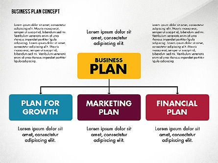 Concept de présentation de plan d'affaires, Modele PowerPoint, 02825, Modèles commerciaux — PoweredTemplate.com