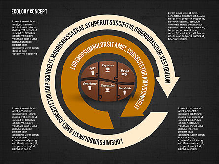 Kaffeebohne Infografiken, Folie 16, 02828, Infografiken — PoweredTemplate.com
