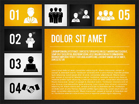 Plantilla de presentación de diseño de cuadrícula en diseño plano, Diapositiva 15, 02829, Plantillas de presentación — PoweredTemplate.com