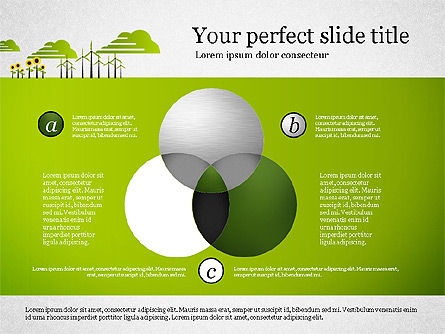 Presentación ecológica con gráficos controlados por datos, Diapositiva 2, 02830, Plantillas de presentación — PoweredTemplate.com