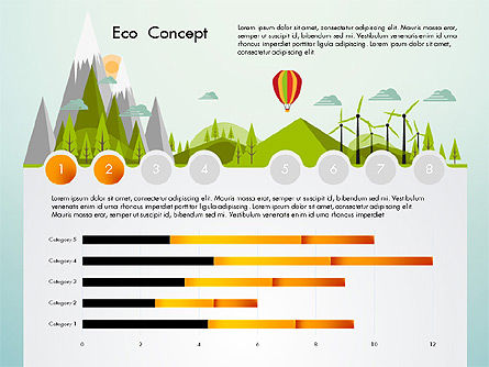 Eco präsentationsvorlagenkonzept mit datengesteuerten diagrammen, Folie 2, 02832, Präsentationsvorlagen — PoweredTemplate.com