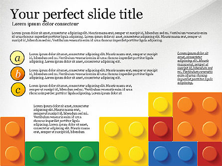 Lego blocos apresentação conceito, Modelo do PowerPoint, 02836, Modelos de Apresentação — PoweredTemplate.com