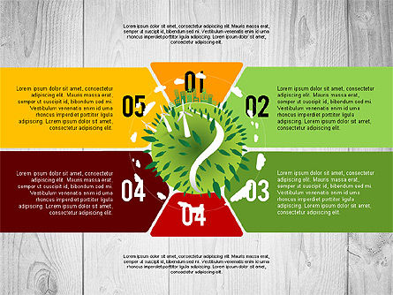 绿色行星地球概念, PowerPoint模板, 02841, 阶段图 — PoweredTemplate.com