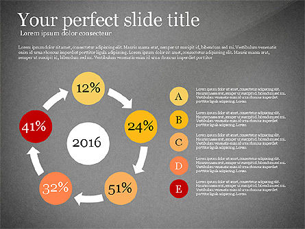 Plantilla elegante diseñada plana plantilla, Diapositiva 13, 02843, Plantillas de presentación — PoweredTemplate.com