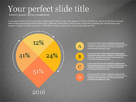 Plantilla elegante diseñada plana plantilla, Diapositiva 14, 02843, Plantillas de presentación — PoweredTemplate.com