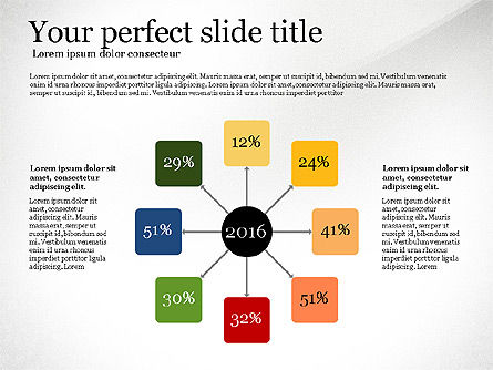 Plantilla elegante diseñada plana plantilla, Diapositiva 4, 02843, Plantillas de presentación — PoweredTemplate.com