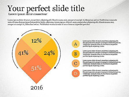 Plantilla elegante diseñada plana plantilla, Diapositiva 6, 02843, Plantillas de presentación — PoweredTemplate.com