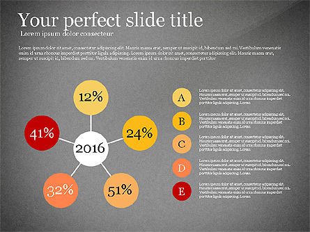 Plantilla elegante diseñada plana plantilla, Diapositiva 9, 02843, Plantillas de presentación — PoweredTemplate.com