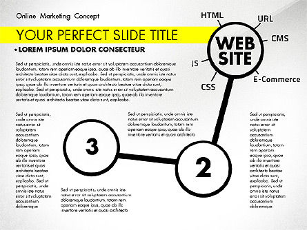 Concept de marketing en ligne, Diapositive 2, 02844, Modèles de présentations — PoweredTemplate.com