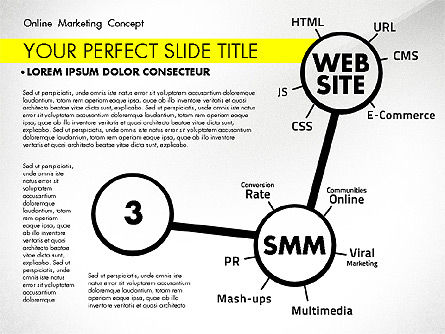 Concept de marketing en ligne, Diapositive 3, 02844, Modèles de présentations — PoweredTemplate.com