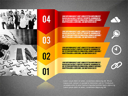 Ikon Pilihan Dan Tahapan, Slide 10, 02845, Diagram Panggung — PoweredTemplate.com