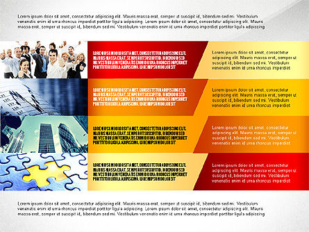 Options des icônes et des étapes, Diapositive 7, 02845, Schémas d'étapes — PoweredTemplate.com