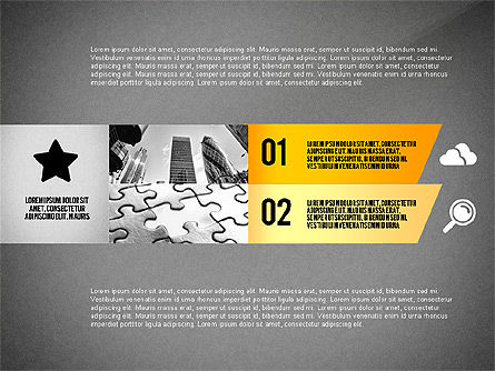 옵션 아이콘 및 단계, 슬라이드 9, 02845, 단계 도표 — PoweredTemplate.com