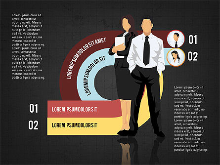 Opciones y gente de negocios, Diapositiva 10, 02852, Diagramas de la etapa — PoweredTemplate.com