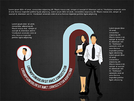 Opciones y gente de negocios, Diapositiva 12, 02852, Diagramas de la etapa — PoweredTemplate.com