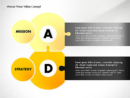 Missione visione e valori fondamentali concetto, Slide 2, 02854, Modelli di lavoro — PoweredTemplate.com