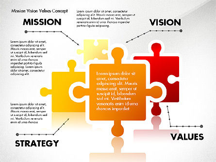 Concept de mission de vision et de valeurs fondamentales, Diapositive 4, 02854, Modèles commerciaux — PoweredTemplate.com