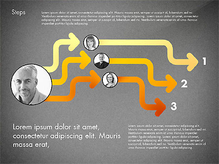 Connexion aux options des flèches, Diapositive 11, 02856, Schémas de procédés — PoweredTemplate.com