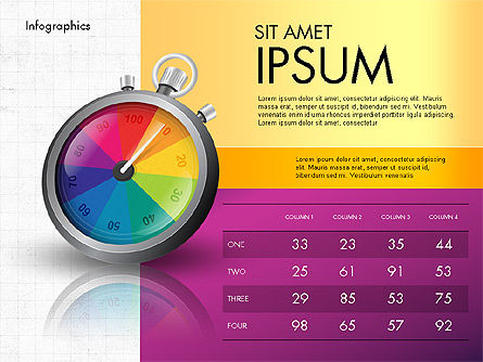 Productivity and Benchmark Infographics , Slide 4, 02859, Infographics — PoweredTemplate.com