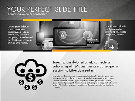 클라우드 서비스 infographics, 슬라이드 9, 02862, 프레젠테이션 템플릿 — PoweredTemplate.com