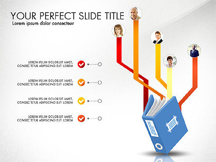 Ledger Book Concept, PowerPoint Template, 02864, Stage Diagrams — PoweredTemplate.com