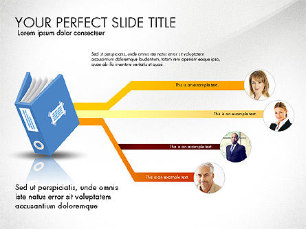 Ledger Book Concept, Slide 3, 02864, Stage Diagrams — PoweredTemplate.com