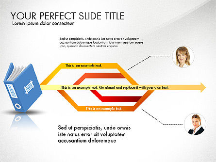 Ledger Book Concept, Slide 4, 02864, Stage Diagrams — PoweredTemplate.com
