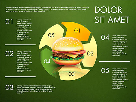 햄버거 infographics, 슬라이드 10, 02865, 인포메이션 그래픽 — PoweredTemplate.com