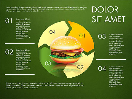 햄버거 infographics, 슬라이드 12, 02865, 인포메이션 그래픽 — PoweredTemplate.com