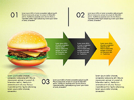 ハンバーガーのinfographics, スライド 5, 02865, インフォグラフィック — PoweredTemplate.com