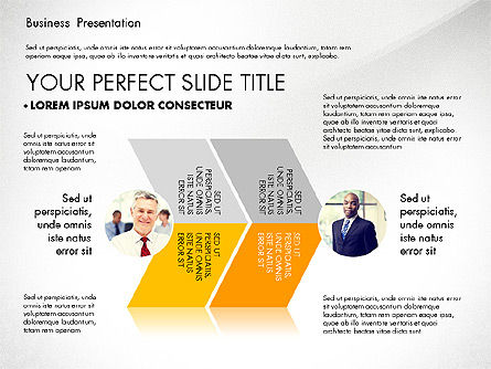 Business Presentation with Flat Designed Charts, Slide 3, 02868, Presentation Templates — PoweredTemplate.com