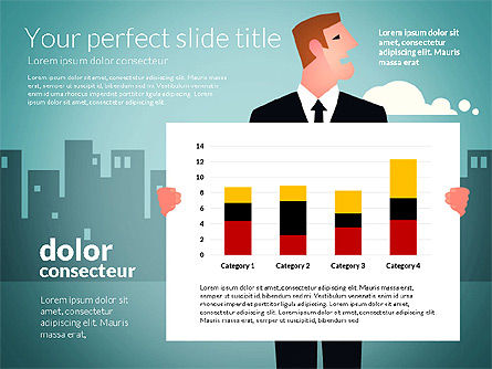 Graphiques basés sur les données avec des hommes d'affaires, Diapositive 2, 02876, Schémas, graphiques de données — PoweredTemplate.com