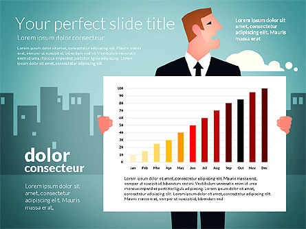 Graphiques basés sur les données avec des hommes d'affaires, Diapositive 4, 02876, Schémas, graphiques de données — PoweredTemplate.com