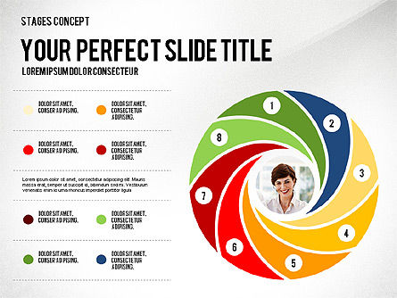 Presentation Template Stages, PowerPoint Template, 02877, Stage Diagrams — PoweredTemplate.com