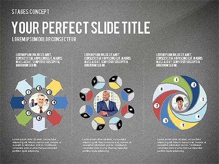 Presentation Template Stages, Slide 10, 02877, Stage Diagrams — PoweredTemplate.com