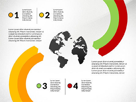 Options Arrows and Stages, Free PowerPoint Template, 02878, Shapes — PoweredTemplate.com
