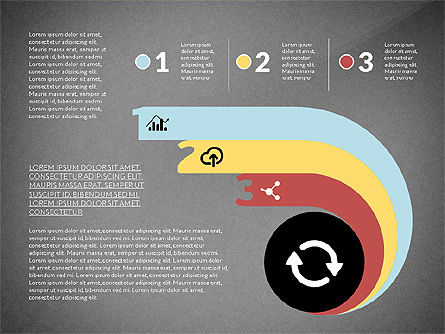 Opciones Flechas y etapas, Diapositiva 10, 02878, Formas — PoweredTemplate.com