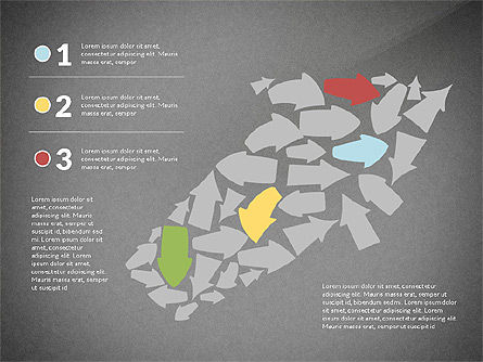 Options des flèches et des étapes, Diapositive 15, 02878, Formes — PoweredTemplate.com