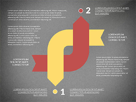 Options des flèches et des étapes, Diapositive 16, 02878, Formes — PoweredTemplate.com