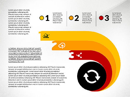 Opciones Flechas y etapas, Diapositiva 2, 02878, Formas — PoweredTemplate.com