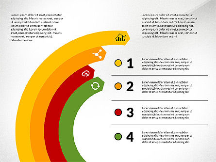 Options des flèches et des étapes, Diapositive 4, 02878, Formes — PoweredTemplate.com