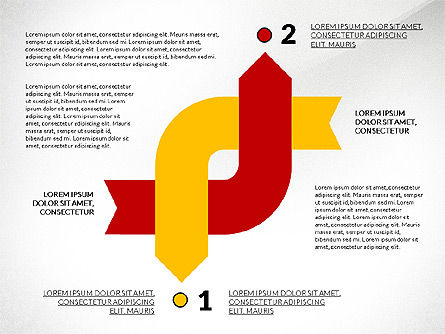 Options des flèches et des étapes, Diapositive 8, 02878, Formes — PoweredTemplate.com