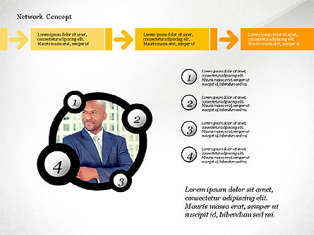 Concetto di presentazione di rete aziendale, Gratis Modello PowerPoint, 02883, Diagrammi Palco — PoweredTemplate.com