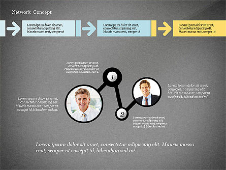 Business-networking-präsentationskonzept, Folie 11, 02883, Ablaufdiagramme — PoweredTemplate.com